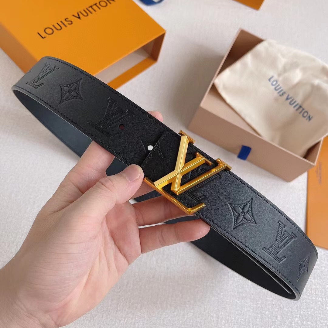 LV 25S BELT 40 MM IN BLACK CALFSKIN 593216 - 26-28