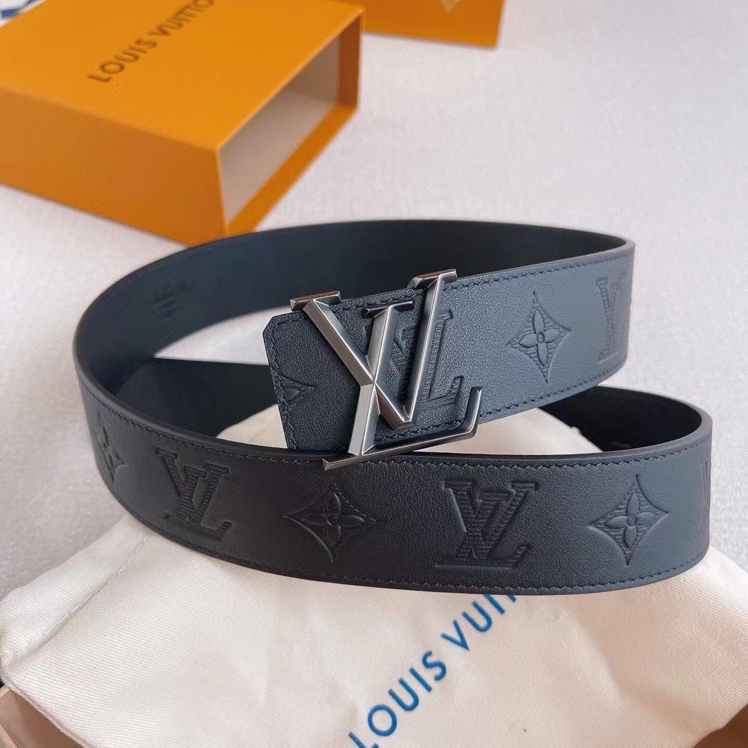 LV 25S BELT 40 MM IN BLACK CALFSKIN 593217 - 26-28
