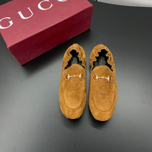 ЛОФЕРИ GUCCI 26S З КОРИЧНЕВОЇ ЗАМШІ