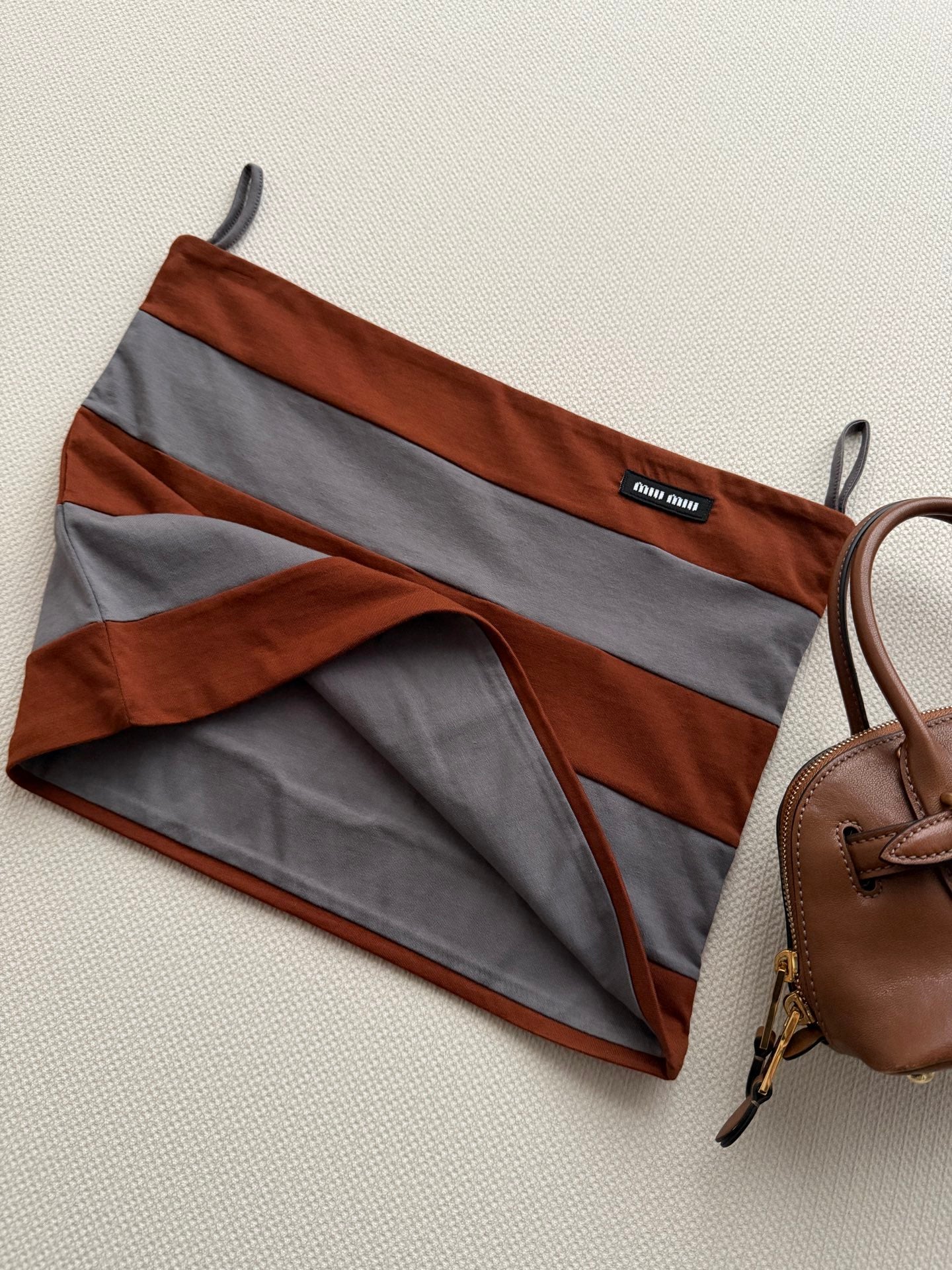 MIUMIU 26S STRIPED BANDEAU TOP STYLE 1116