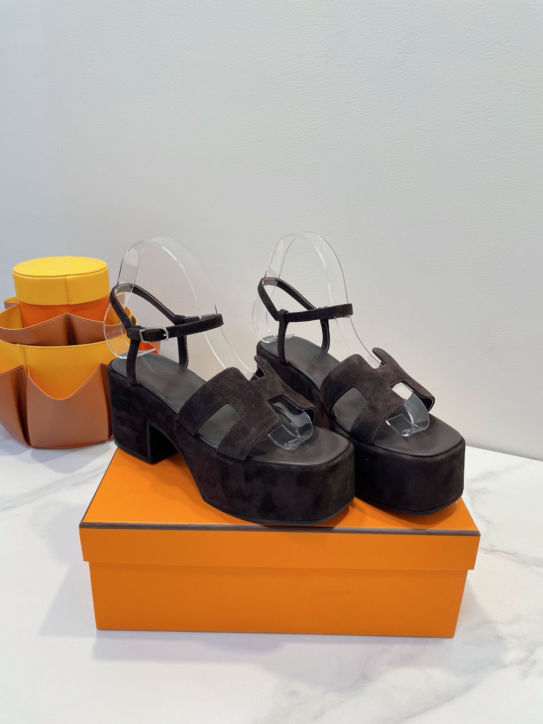 JAM 30 SANDAL IN CAROB BROWN SUEDE - 35