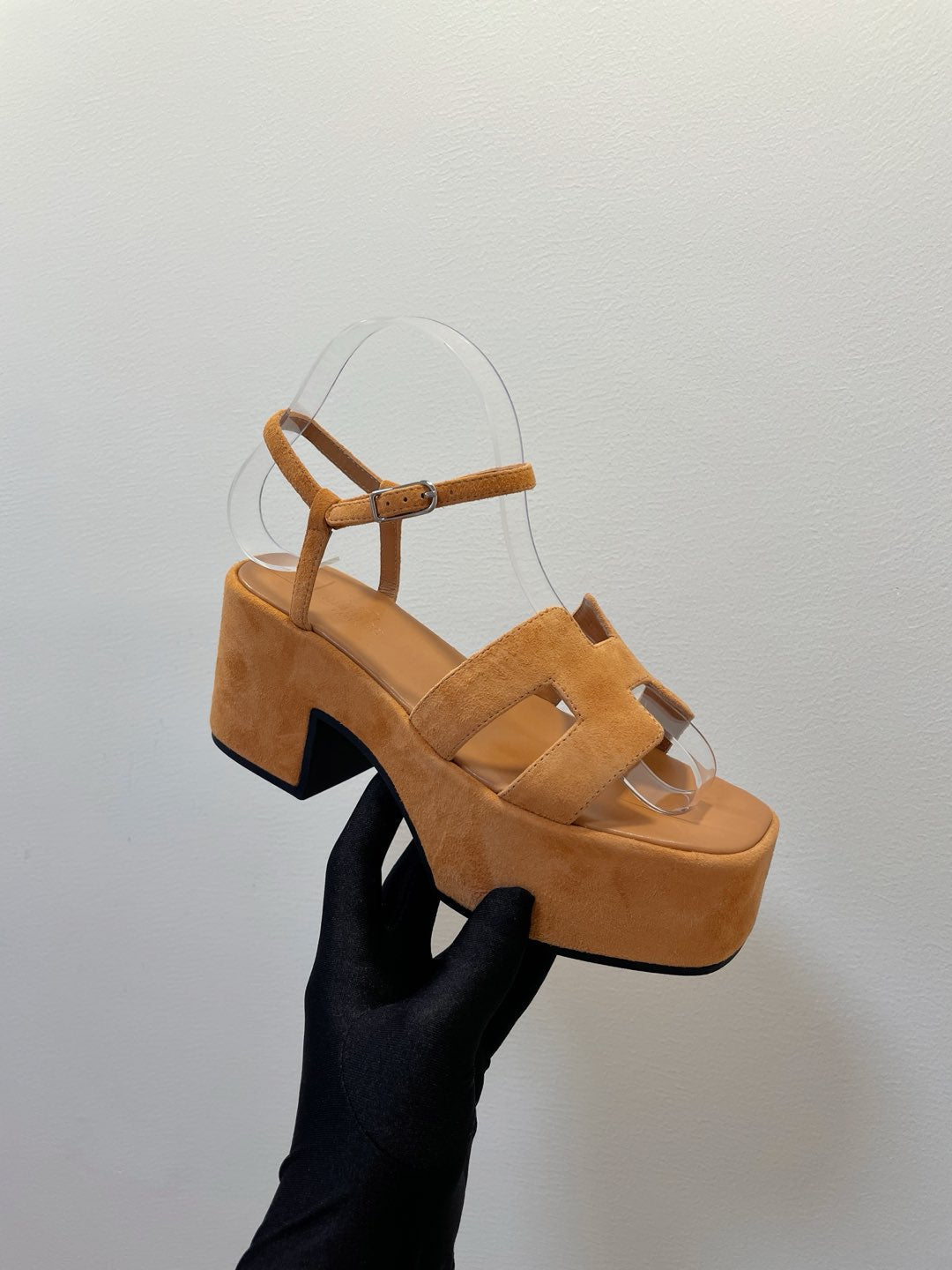 JAM 30 SANDAL IN CINNAMON BROWN SUEDE - 35