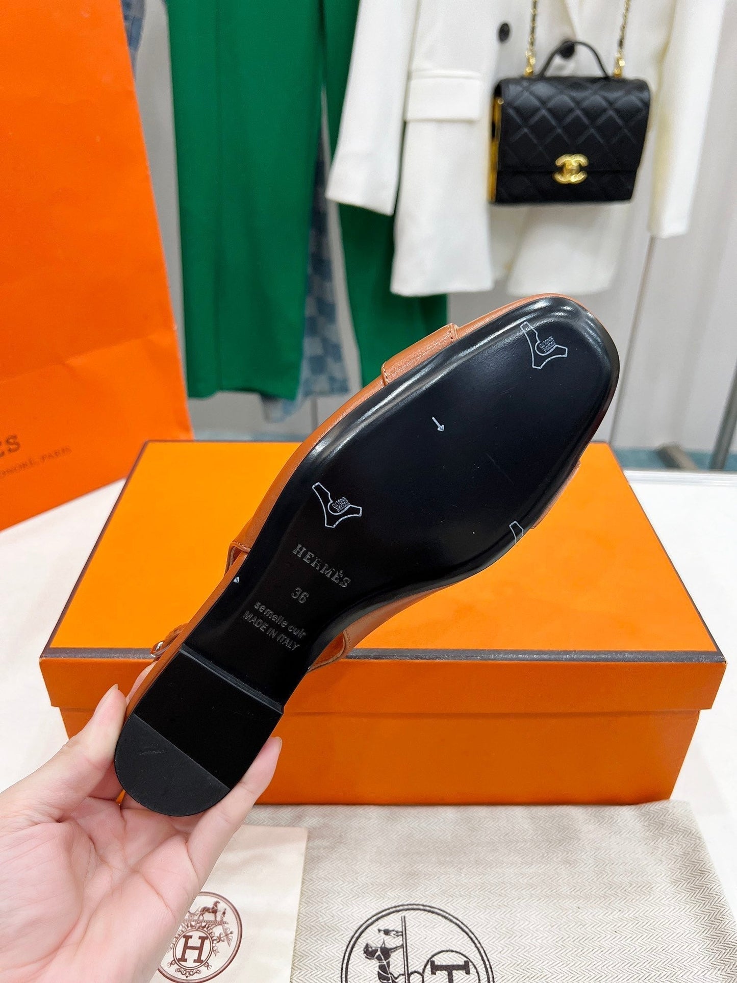 INNOCENTE SLINGBACK CARAMEL CALFSKIN - 35