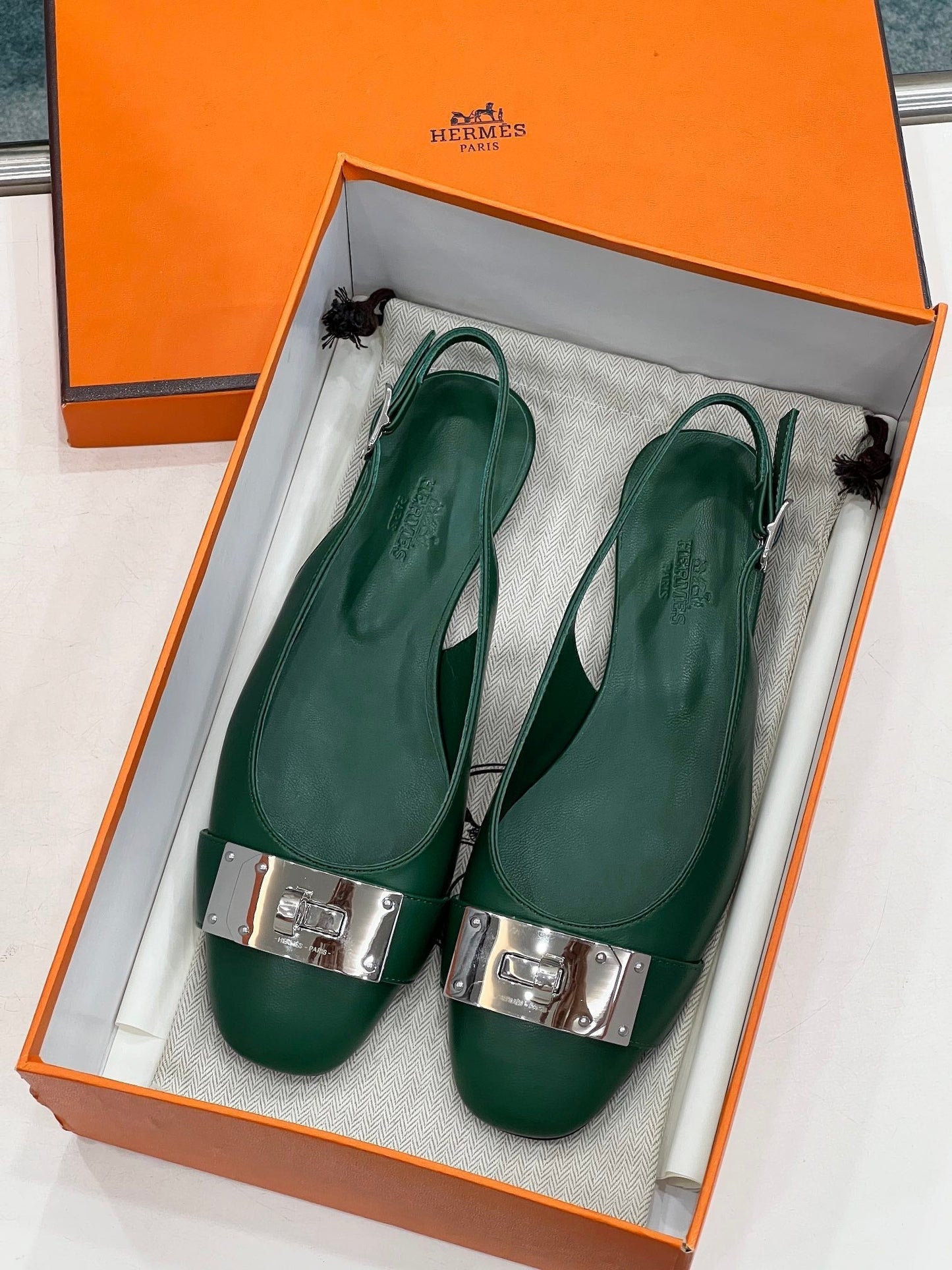 INNOCENTE SLINGBACK CASTLETON GREEN CALKSIN - 35