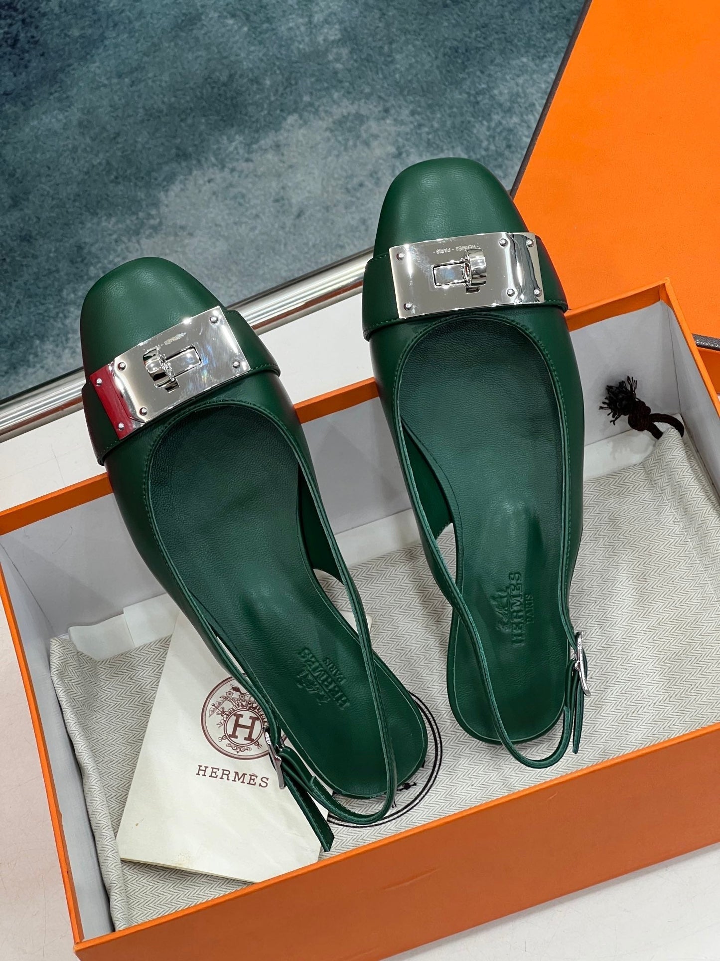 INNOCENTE SLINGBACK CASTLETON GREEN CALKSIN - 35
