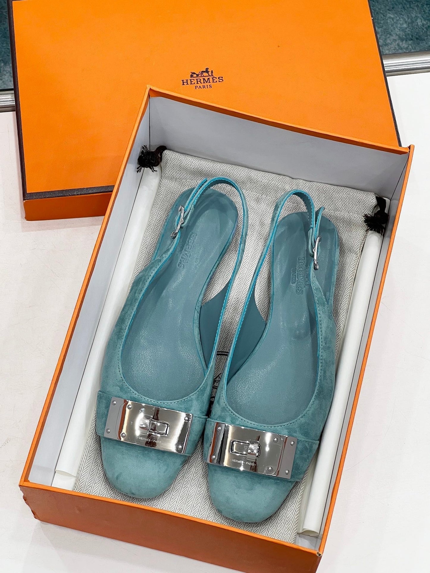 INNOCENTE SLINGBACK TEAL SUEDE - 35