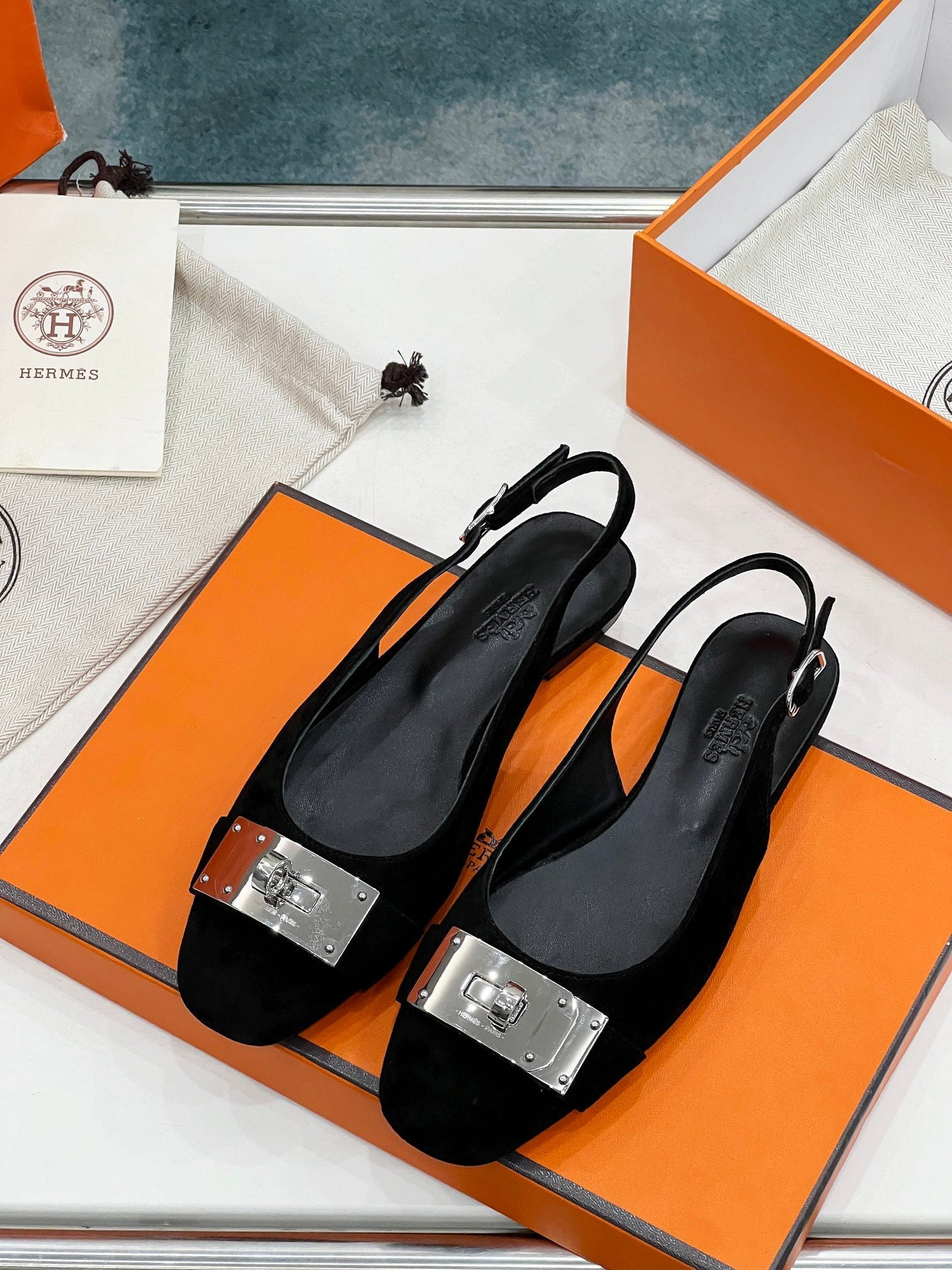 INNOCENTE SLINGBACK BLACK SUEDE - 35