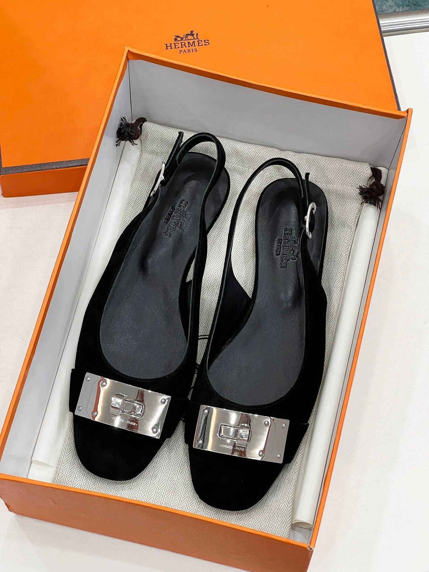INNOCENTE SLINGBACK BLACK SUEDE - 35