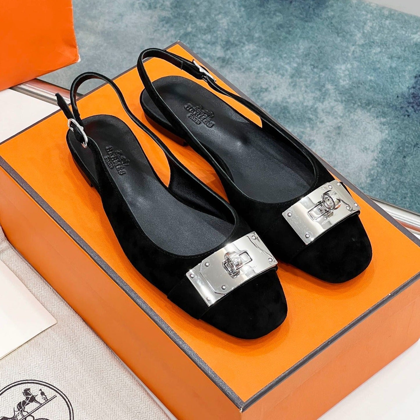 INNOCENTE SLINGBACK BLACK SUEDE - 35