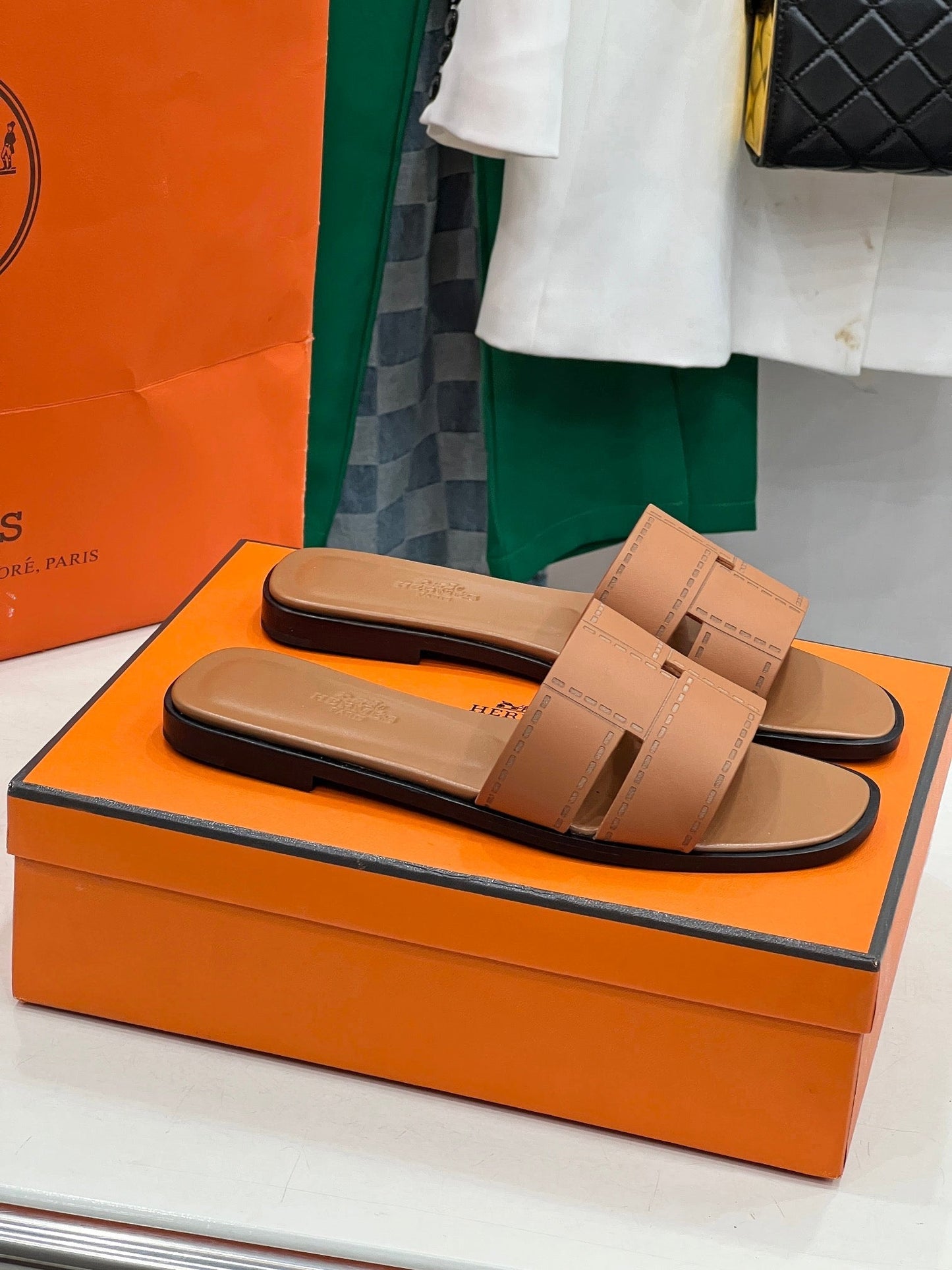 IDIOMA SANDAL IN BRONZE BROWN CALFSKIN - 34