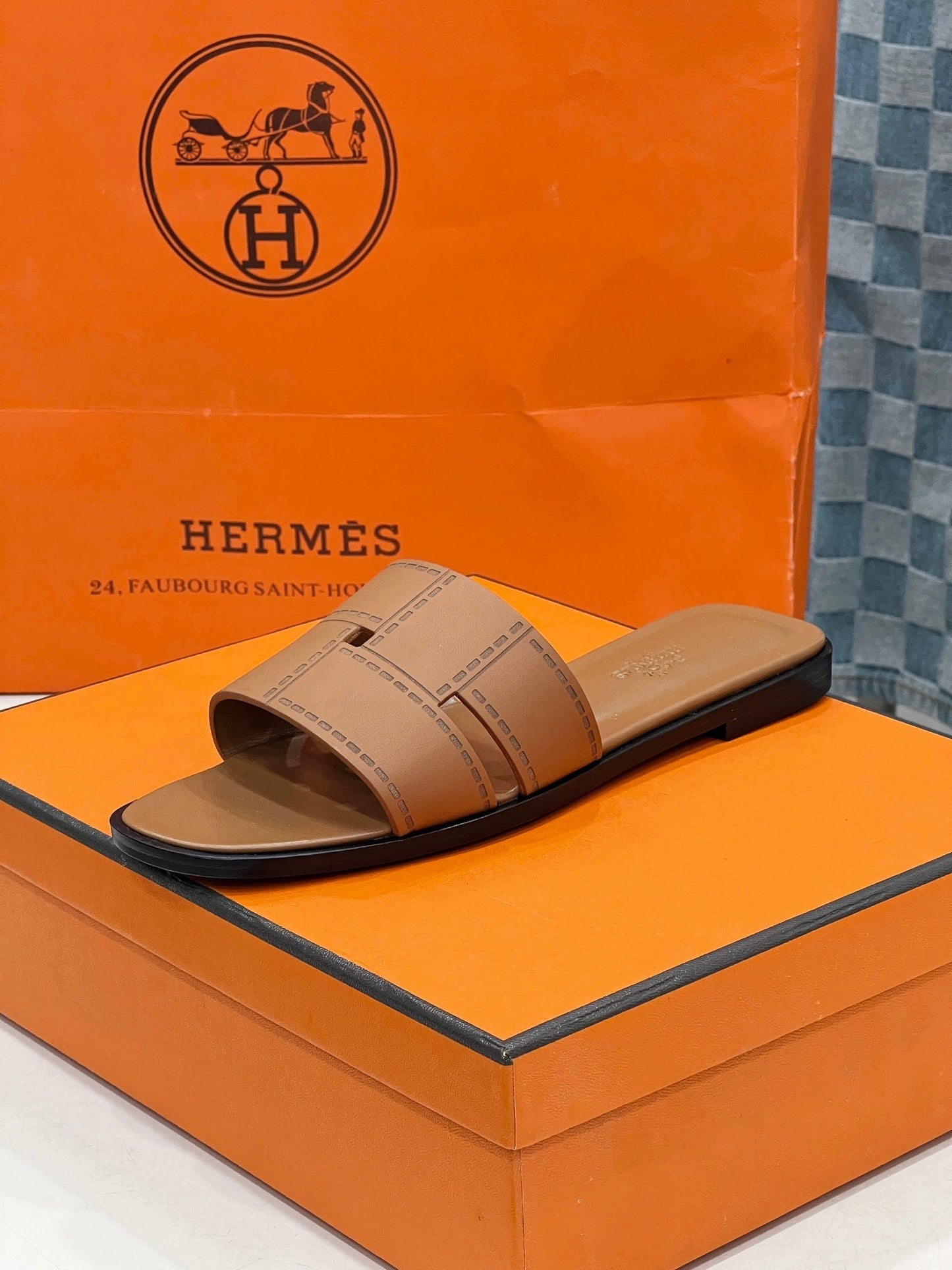 IDIOMA SANDAL IN BRONZE BROWN CALFSKIN - 34