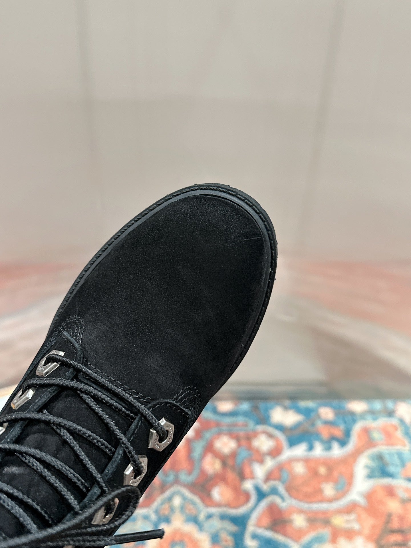 LV X TIMBERLAND ANKLE BOOT IN BLACK SUEDE - 35