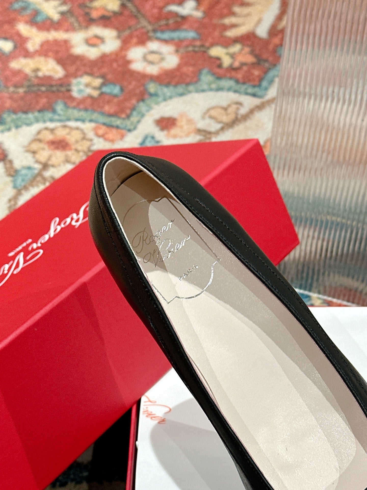 TROMPETTE BALLERINAS IN BLACK SHINY CALFSKIN - 35