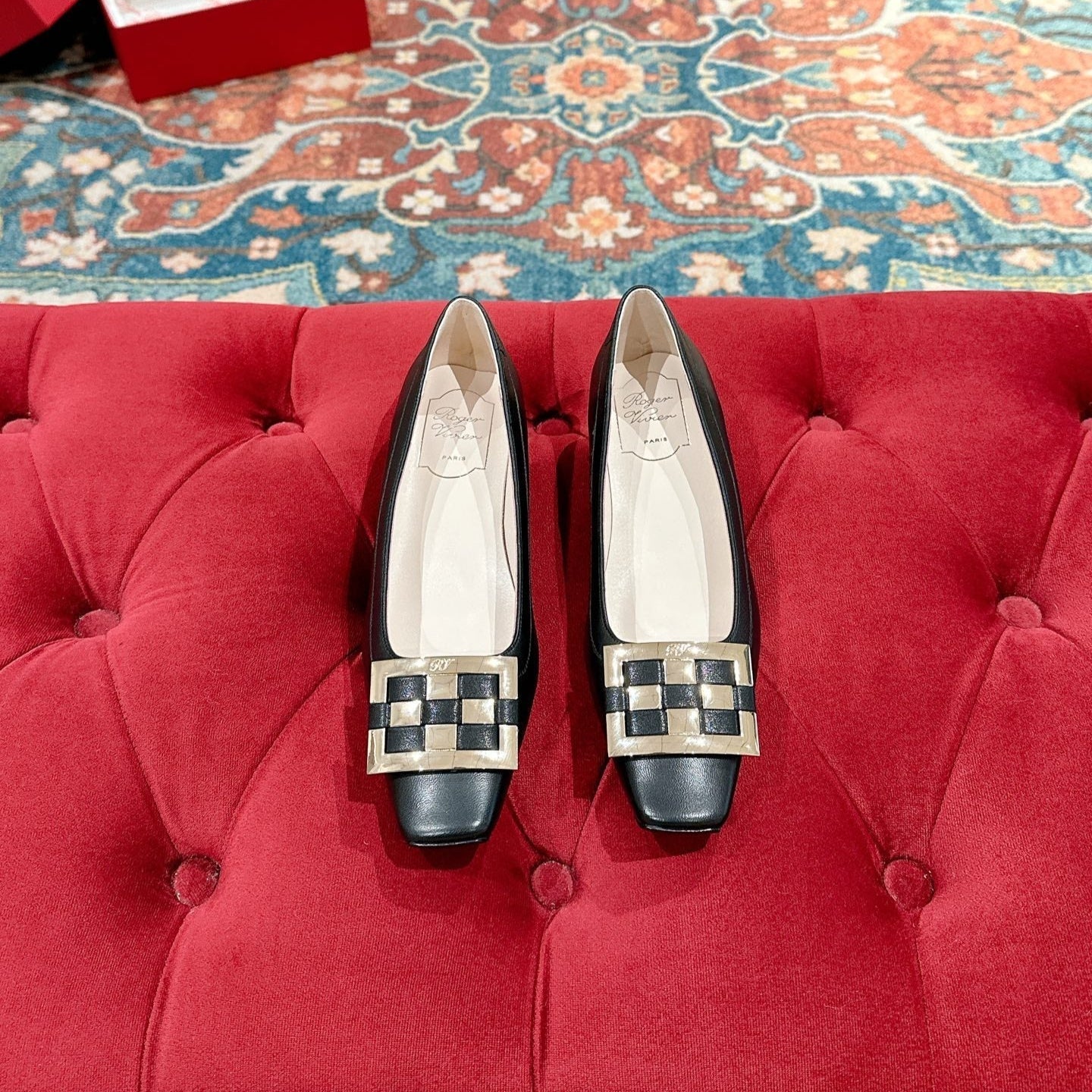 TROMPETTE BALLERINAS IN BLACK SHINY CALFSKIN - 35