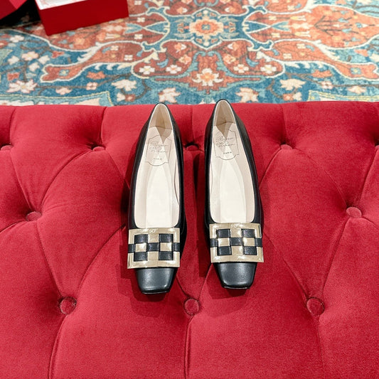 TROMPETTE BALLERINAS IN BLACK SHINY CALFSKIN - 35