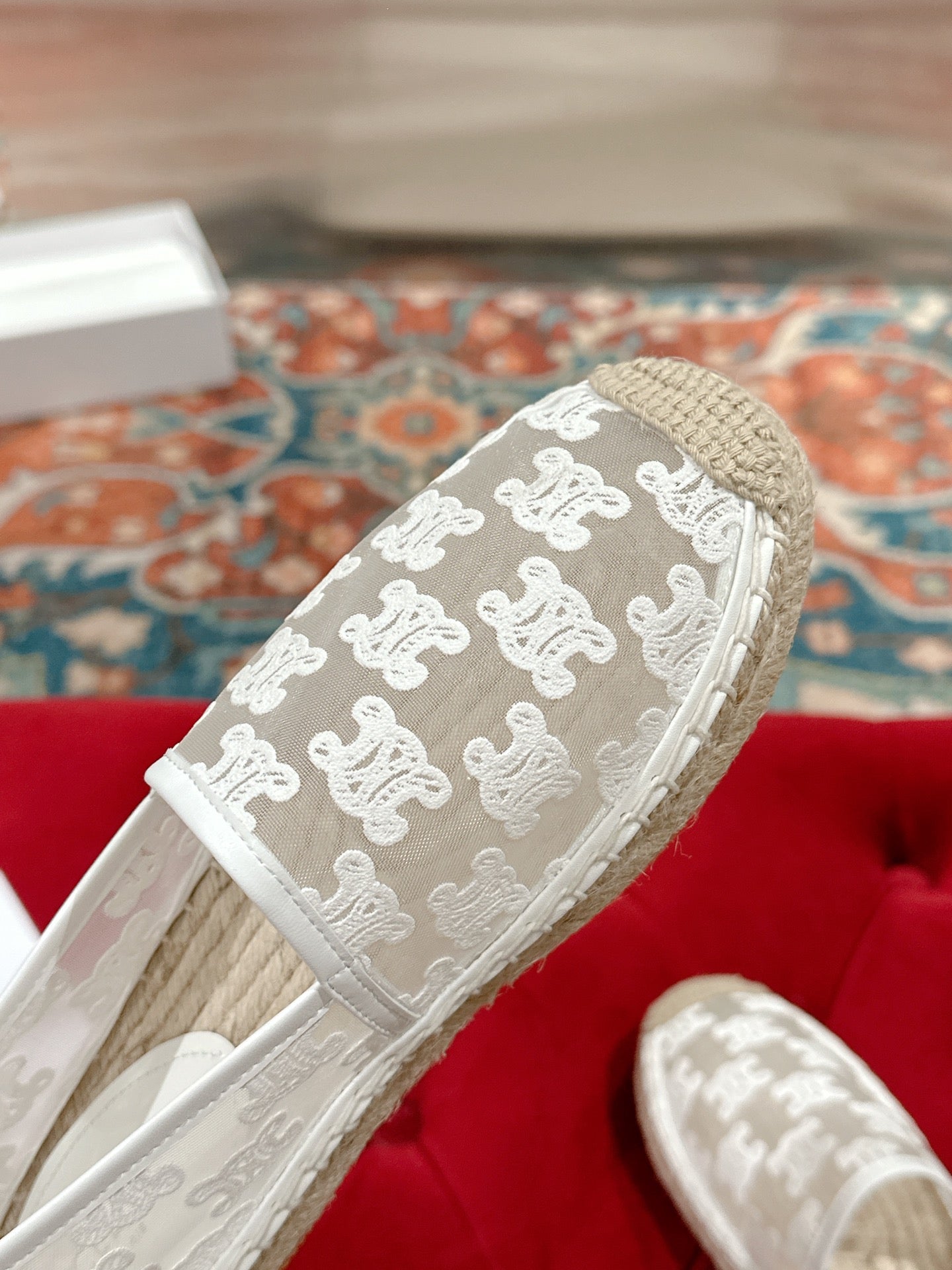 ESPADRILLES IN WHITE MESH - 35