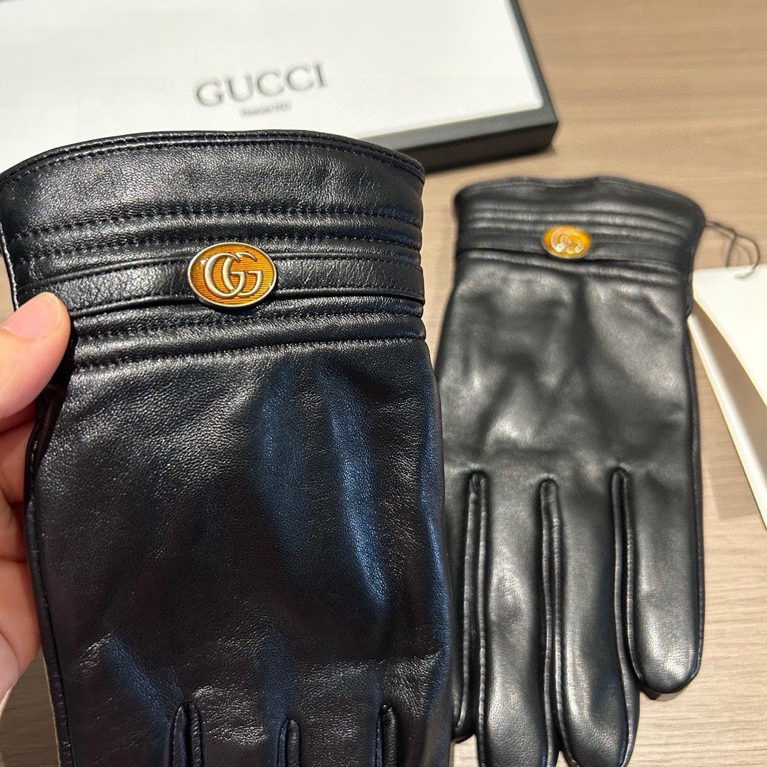 TOUCHSCREEN GLOVES IN BLACK LAMBSKIN 435967 - XL