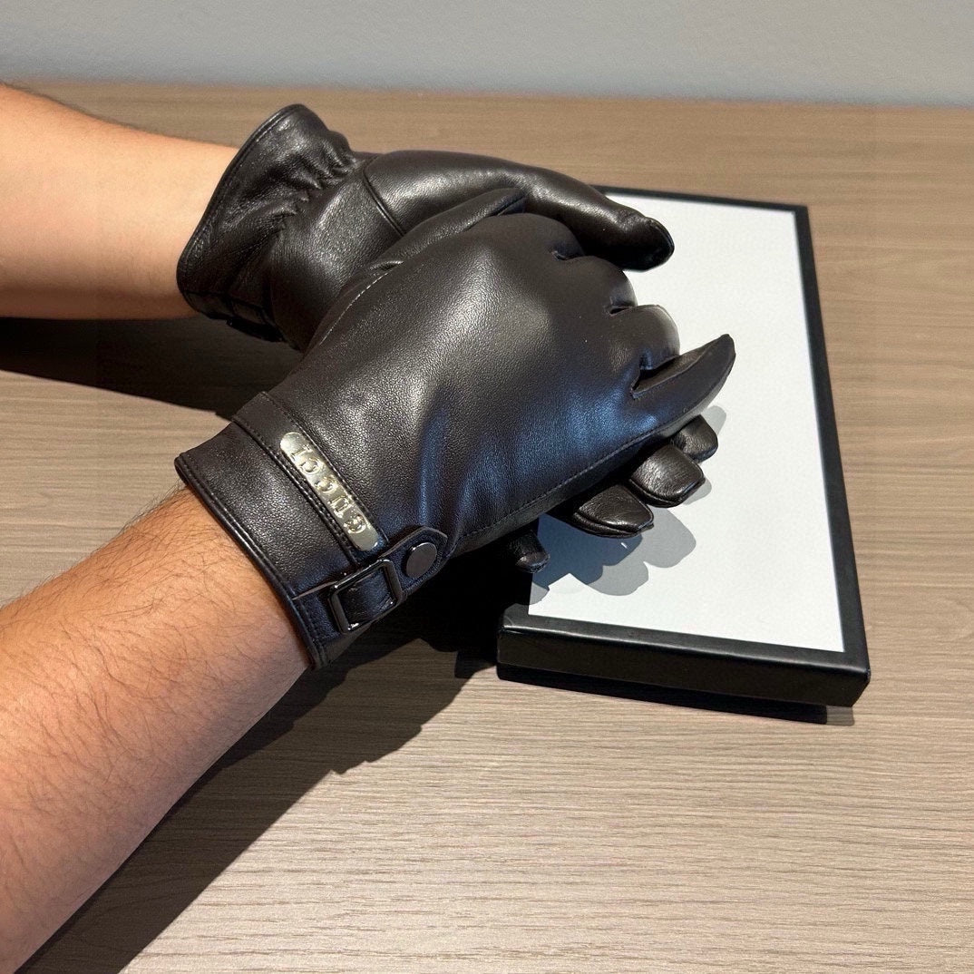 TOUCHSCREEN GLOVES IN BLACK LAMBSKIN 440503 - XL