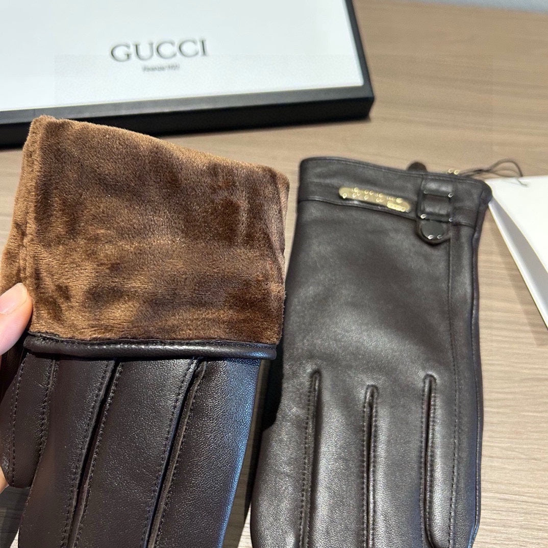 TOUCHSCREEN GLOVES IN BLACK LAMBSKIN 440503 - XL