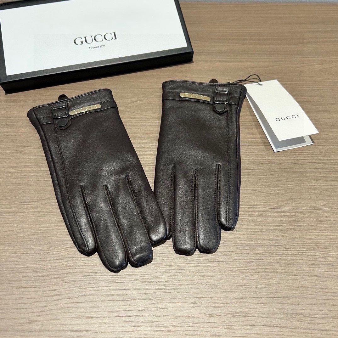 TOUCHSCREEN GLOVES IN BLACK LAMBSKIN 440503 - XL