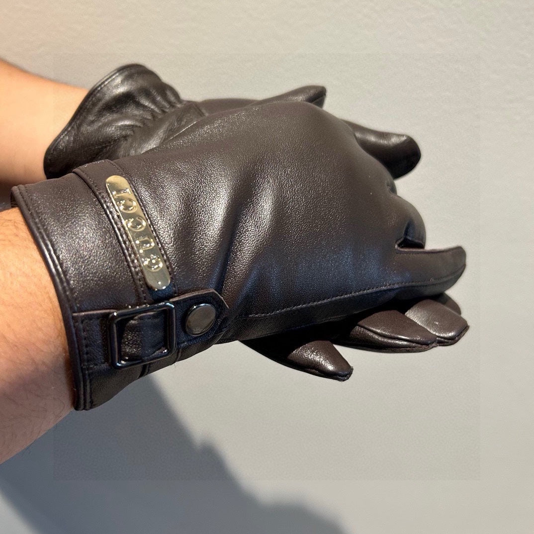 TOUCHSCREEN GLOVES IN BLACK LAMBSKIN 440503 - XL