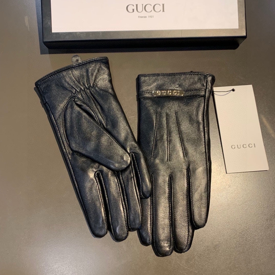 TOUCHSCREEN LAMBSKIN GLOVES BLACK 456312 - M