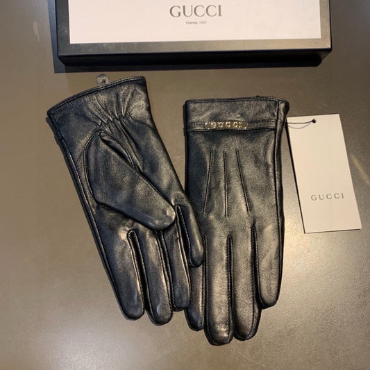 TOUCHSCREEN LAMBSKIN GLOVES BLACK 456312 - M