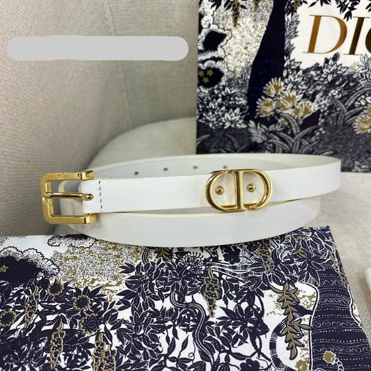 DIOR 25S BELT 15 MM IN WHITE CALFSKIN 559725 - 30