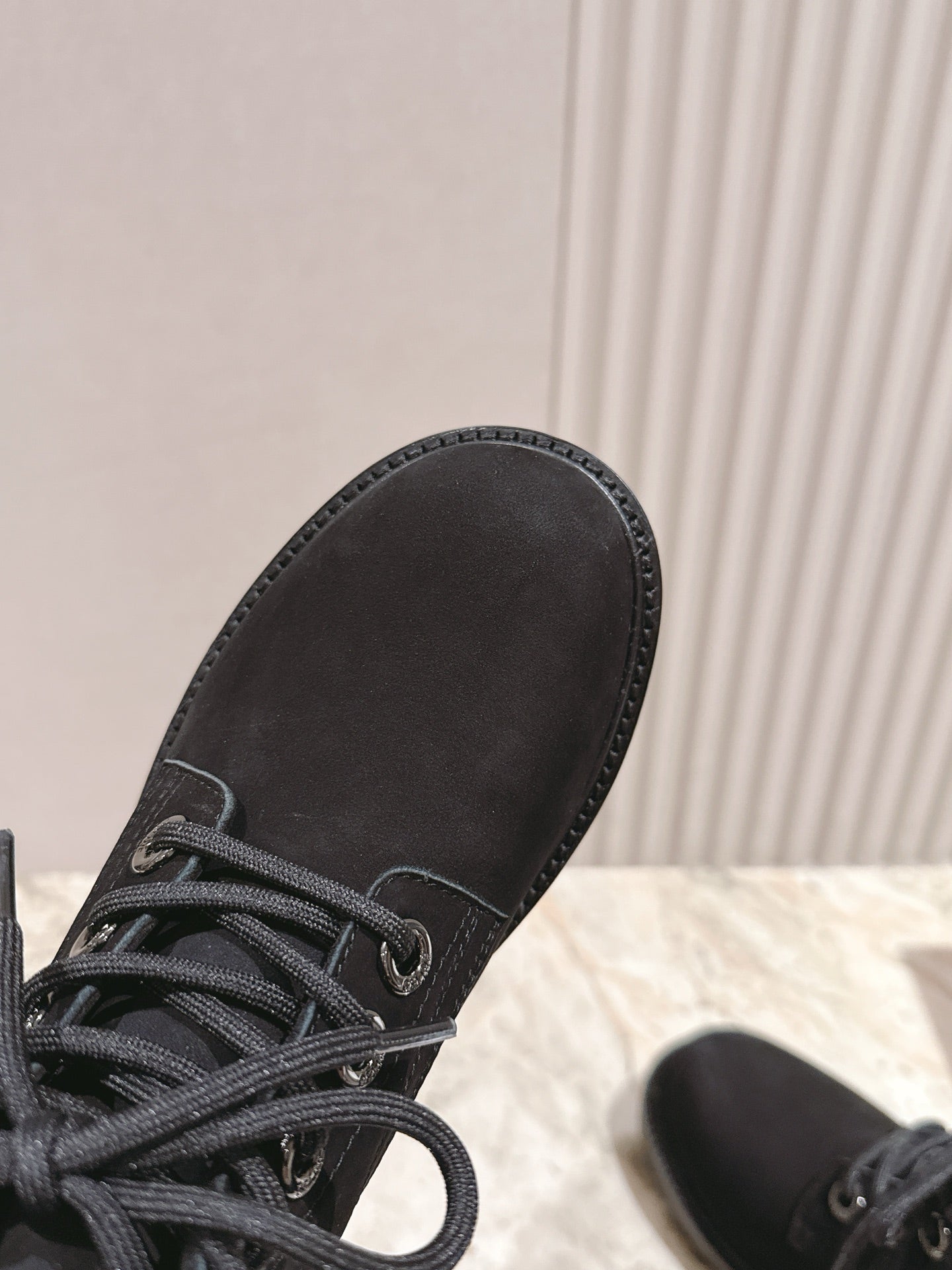 CELINE 25S MARTIN BOOTS IN BLACK CALFSKIN - 35