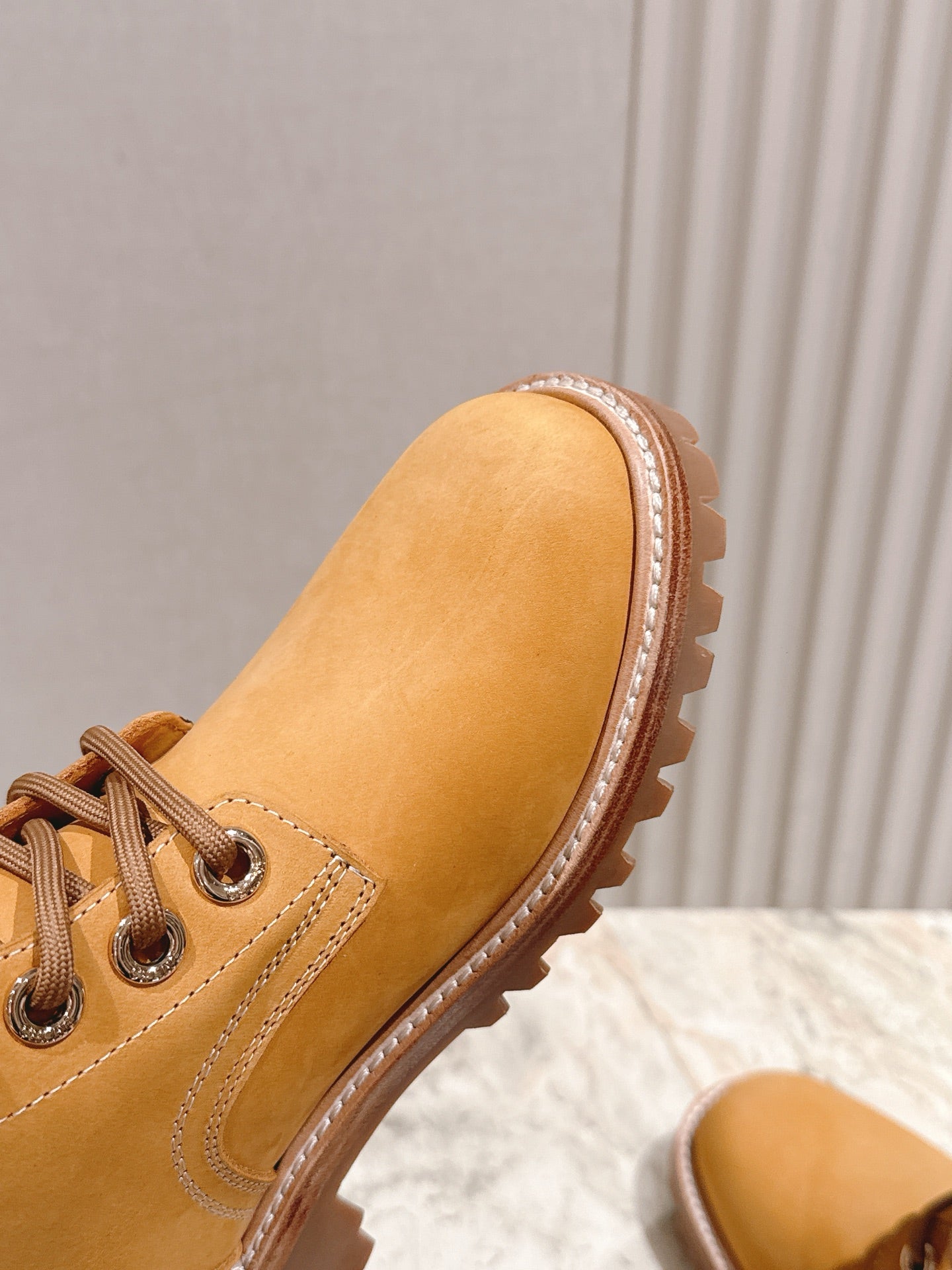 CELINE 25S SHORT MARTIN BOOTS IN MEDIUM ORANGE CALFSKIN - 35