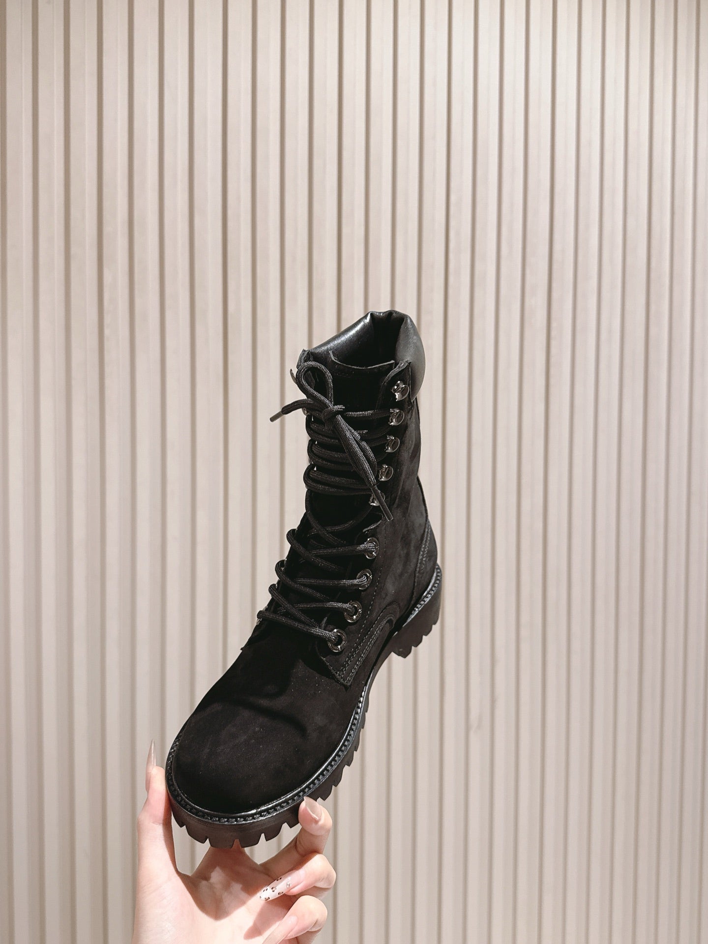 CELINE 25S SHORT MARTIN BOOTS IN BLACK CALFSKIN - 35