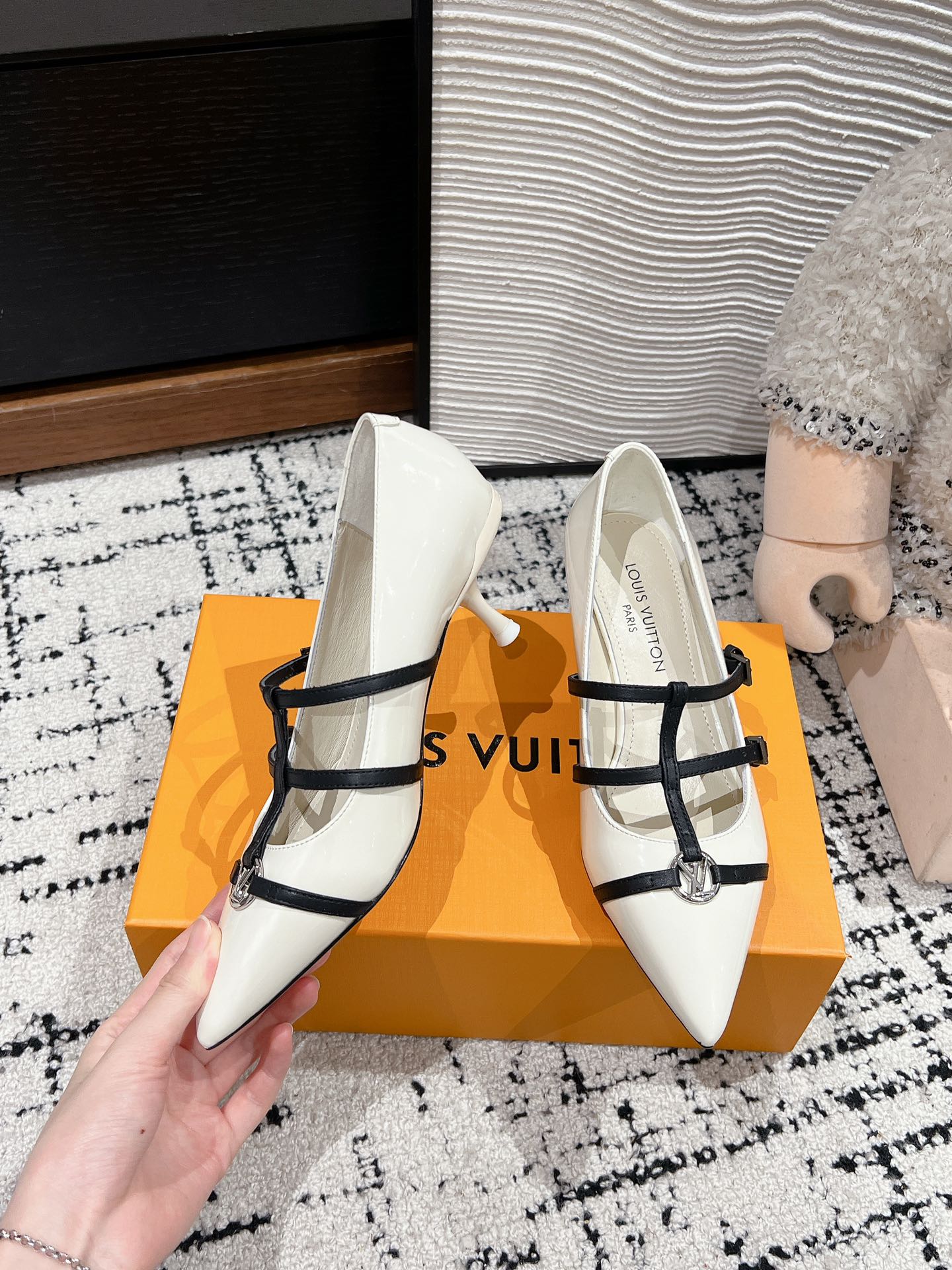 HIGH HEEL 4 CM PUMP IN WHITE CALFSKIN - 35