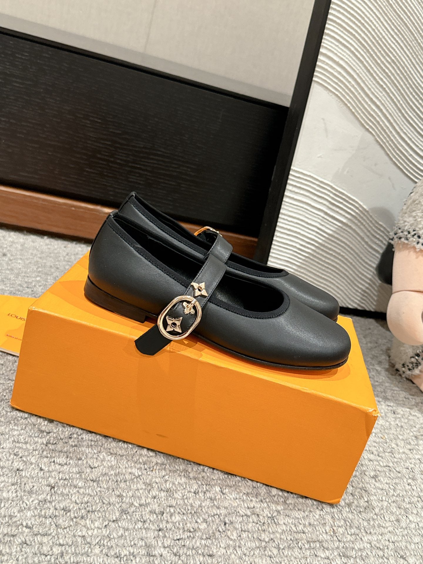 MARY JANE SHOES IN BLACK SHEEPSKIN - 35