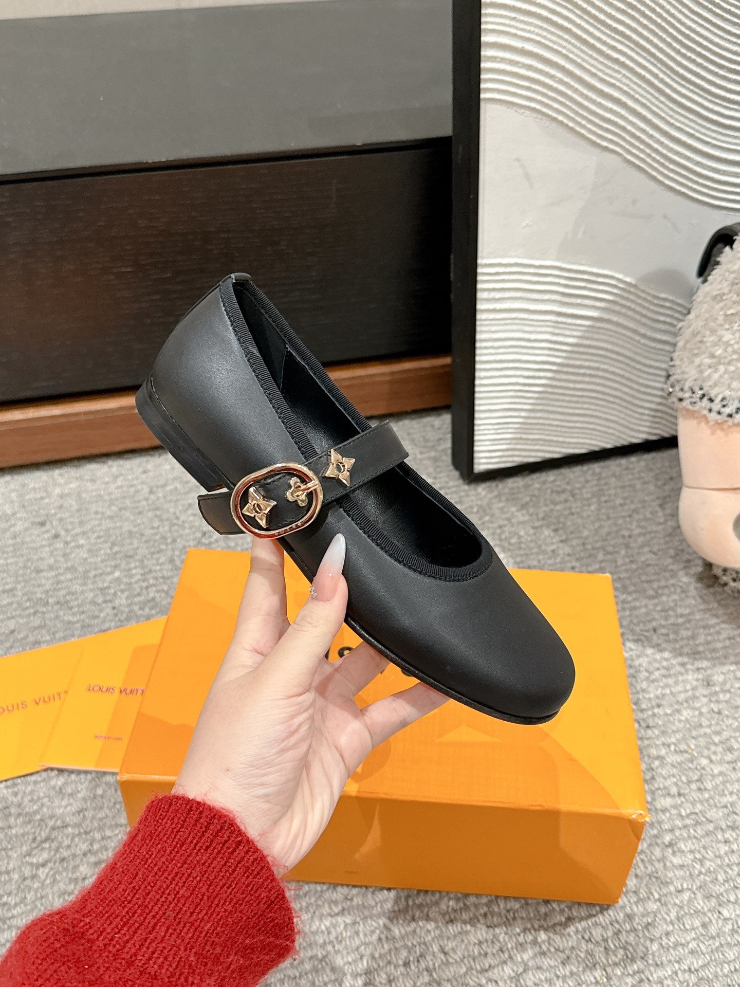 MARY JANE SHOES IN BLACK SHEEPSKIN - 35