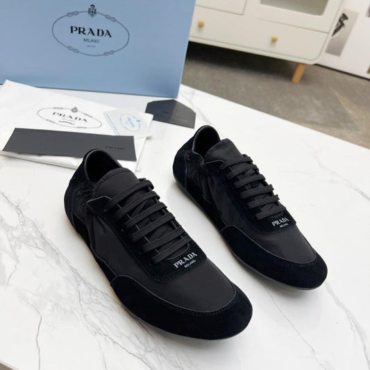 COLLAPSE SNEAKERS IN BLACK SUEDE AND NYLON - 35