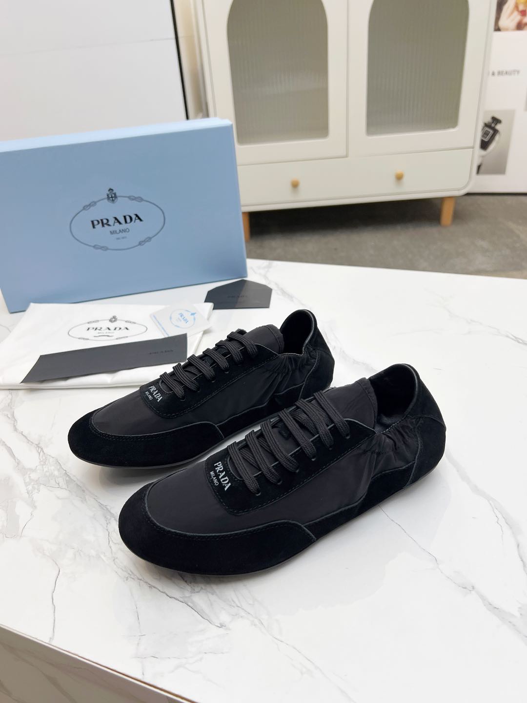 COLLAPSE SNEAKERS IN BLACK SUEDE AND NYLON - 35