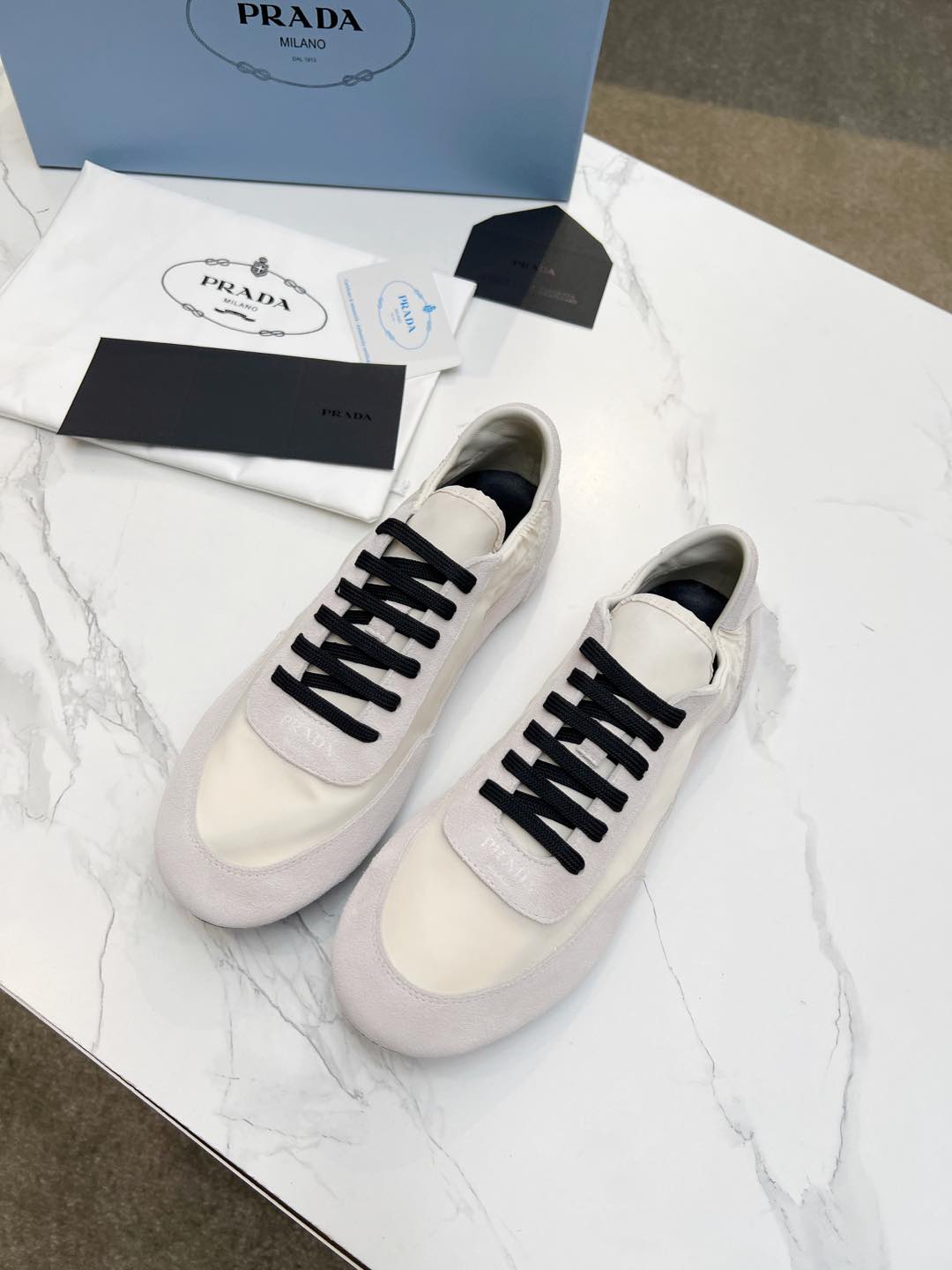 COLLAPSE SNEAKERS IN BEIGE SUEDE AND NYLON - 35