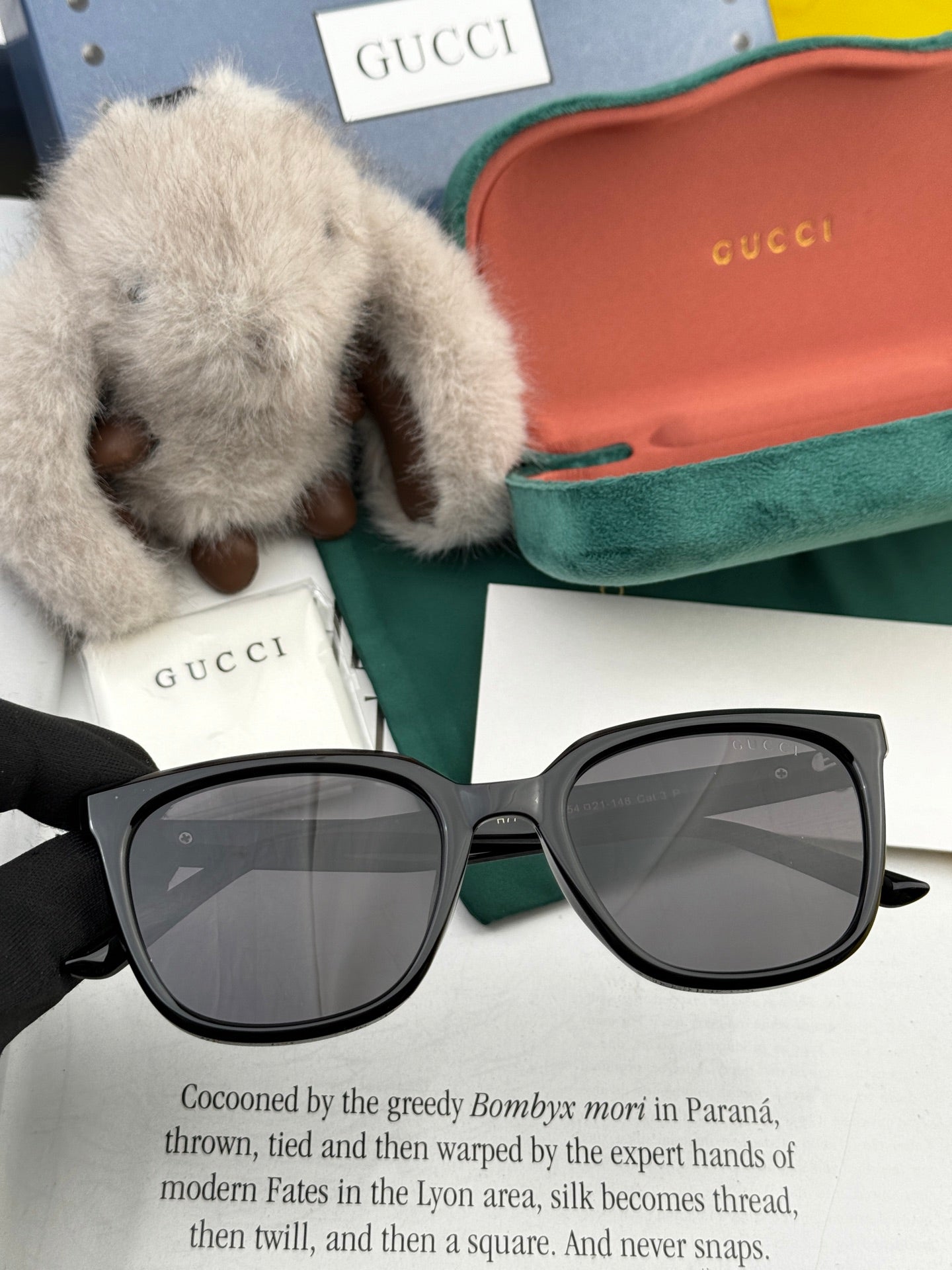 SQUARE FRAME SUNGLASSES G57712 IN ACETATE - Woody brown