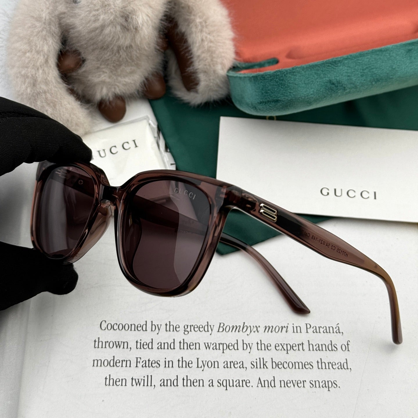 SQUARE FRAME SUNGLASSES G57712 IN ACETATE - Woody brown