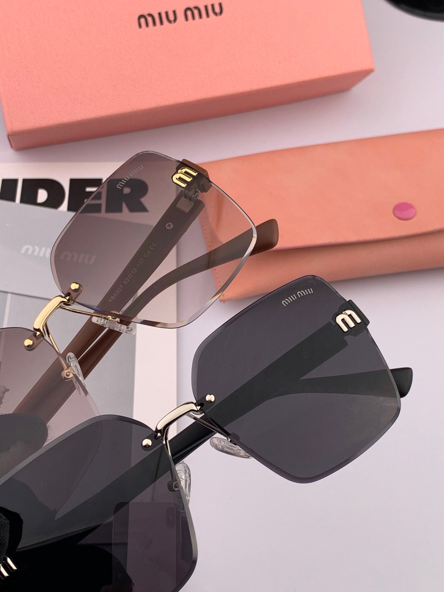 RUNWAY SQUARE SUNGLASSES M7550 IN ACETATE - Orange