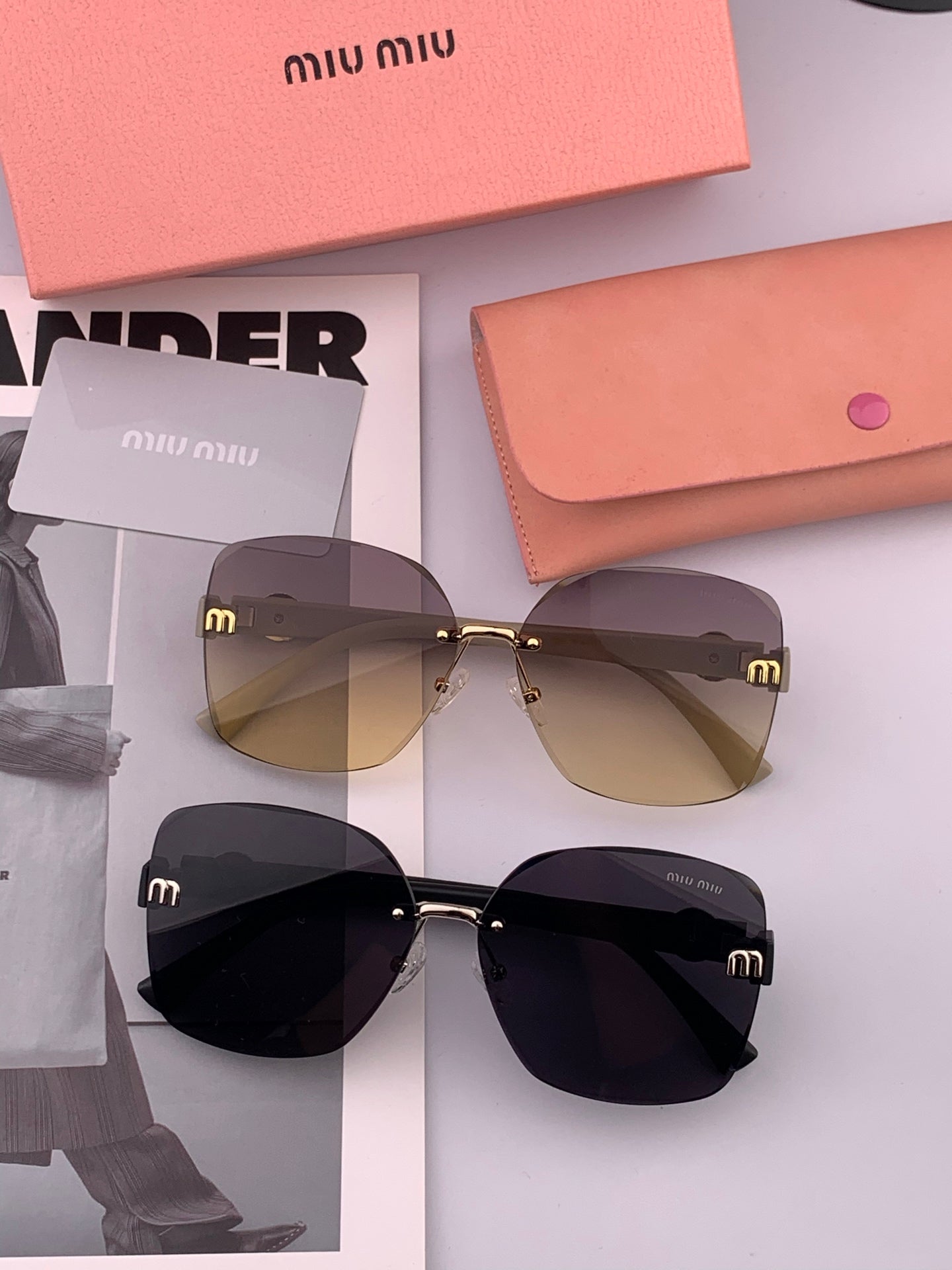 RUNWAY SQUARE SUNGLASSES M6550 IN ACETATE - Beige