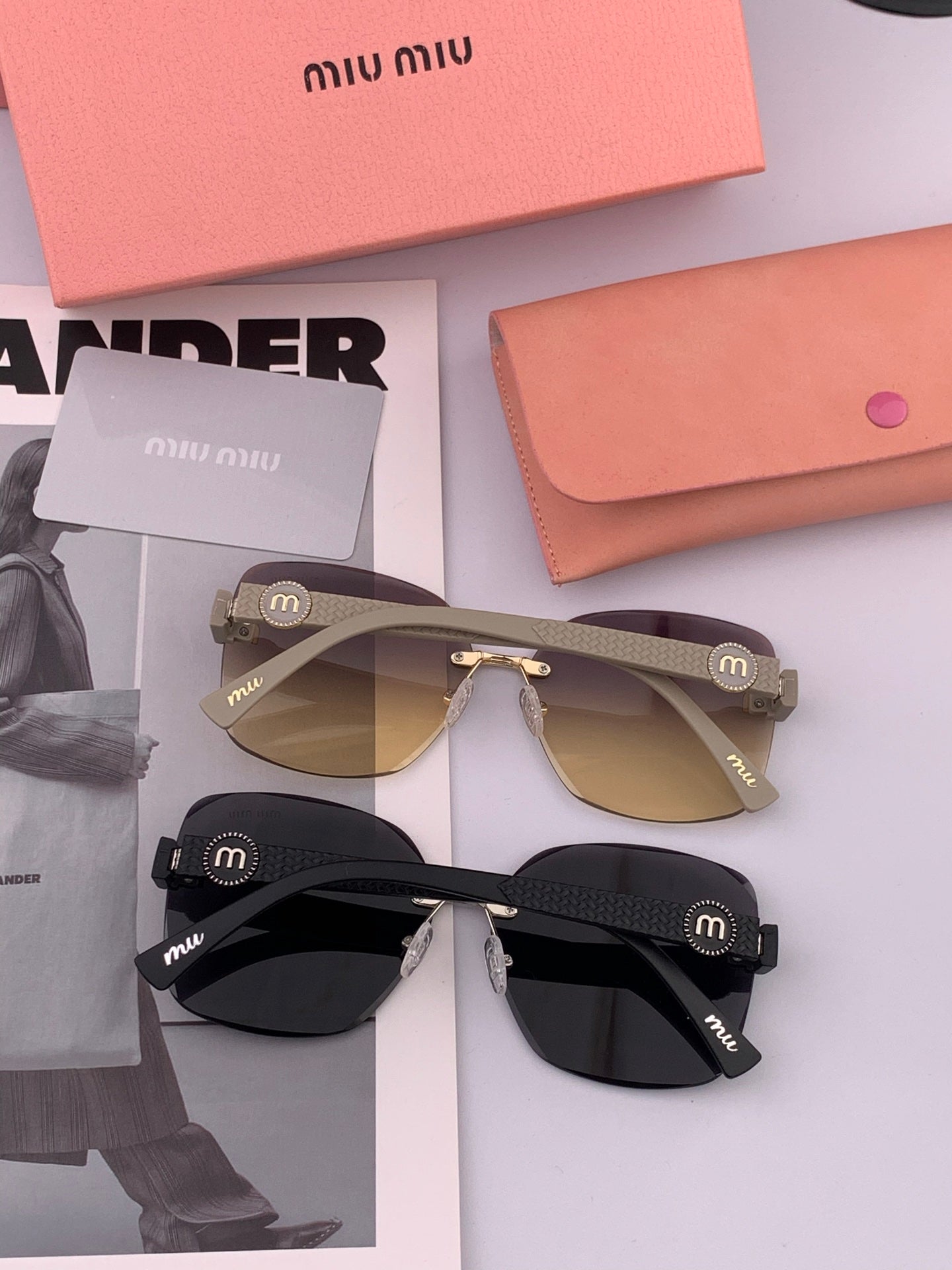 RUNWAY SQUARE SUNGLASSES M6550 IN ACETATE - Beige