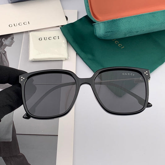 SQUARE FRAME SUNGLASSES G7108 IN ACETATE - Black/ black