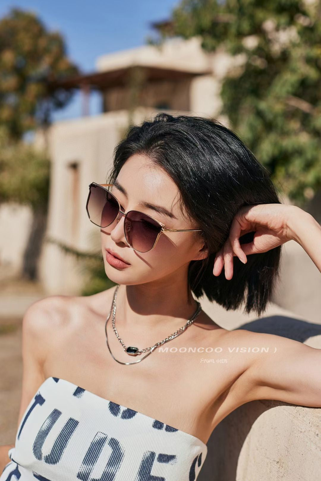 MONTAIGNE SUNGLASS CD4635 IN ACETATE - Grey Smoke