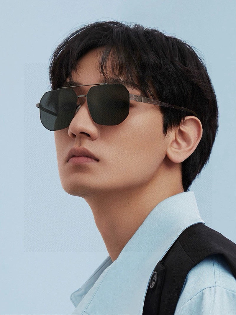 NAVIGATOR FRAME SUNGLASSES G4809 IN METAL - Black