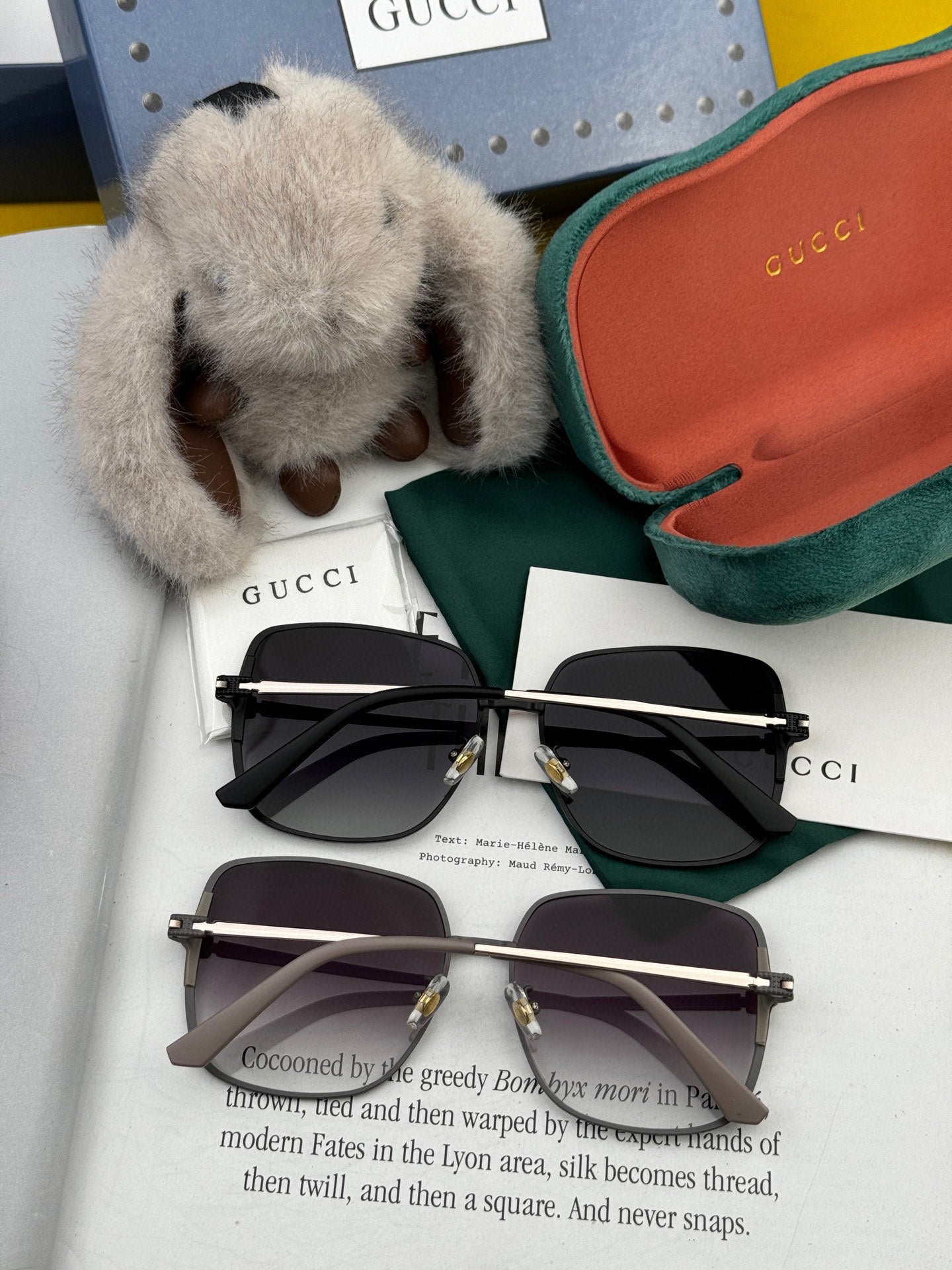 SQUARE FRAME SUNGLASSES G8639 IN METAL - Black/ dark purple