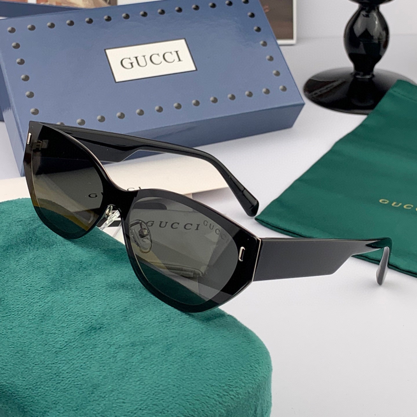 CAT-EYE FRAME SUNGLASSES G8316 IN ACETATE - White