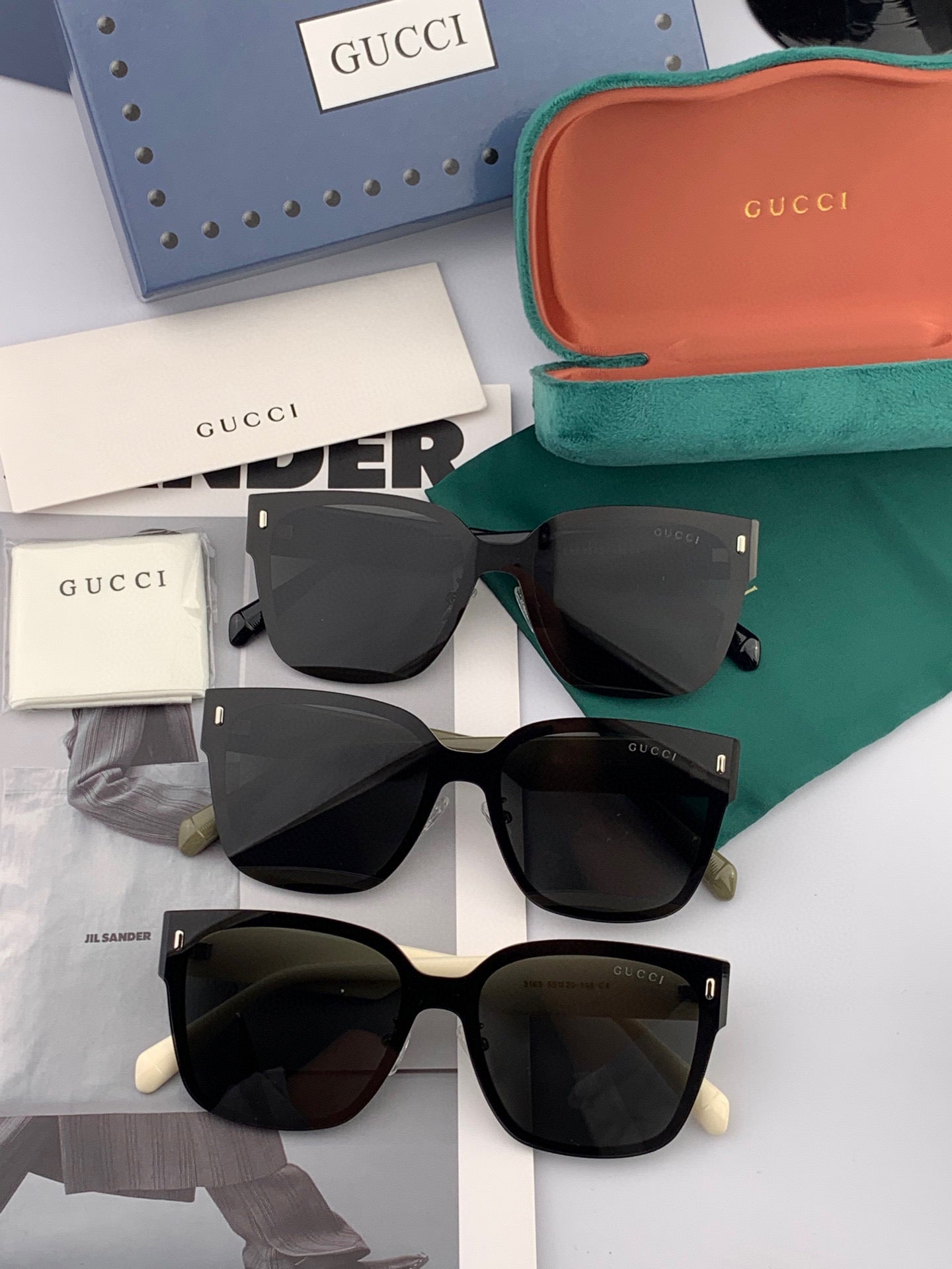 SQUARE FRAME SUNGLASSES G9316 IN ACETATE - Black