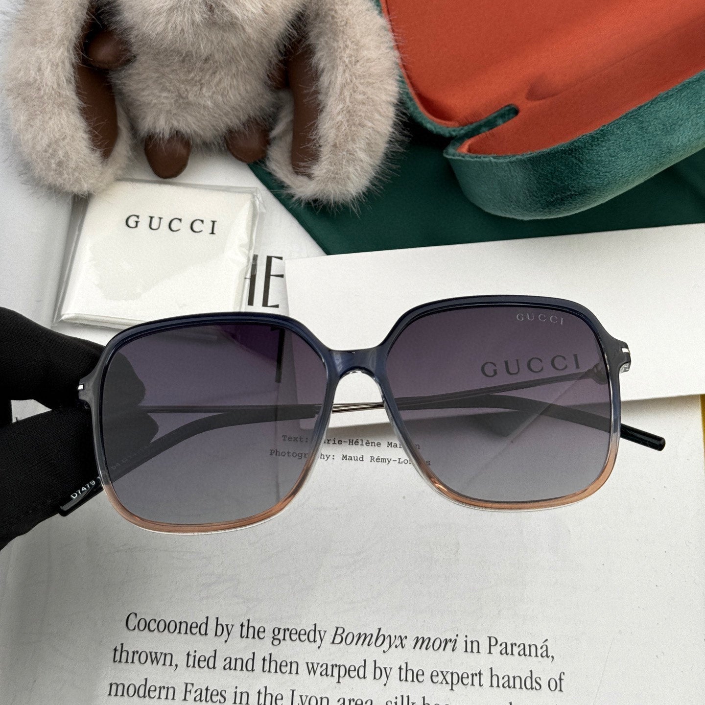SQUARE FRAME SUNGLASSES G9747 IN ACETATE AND METAL - Smoke