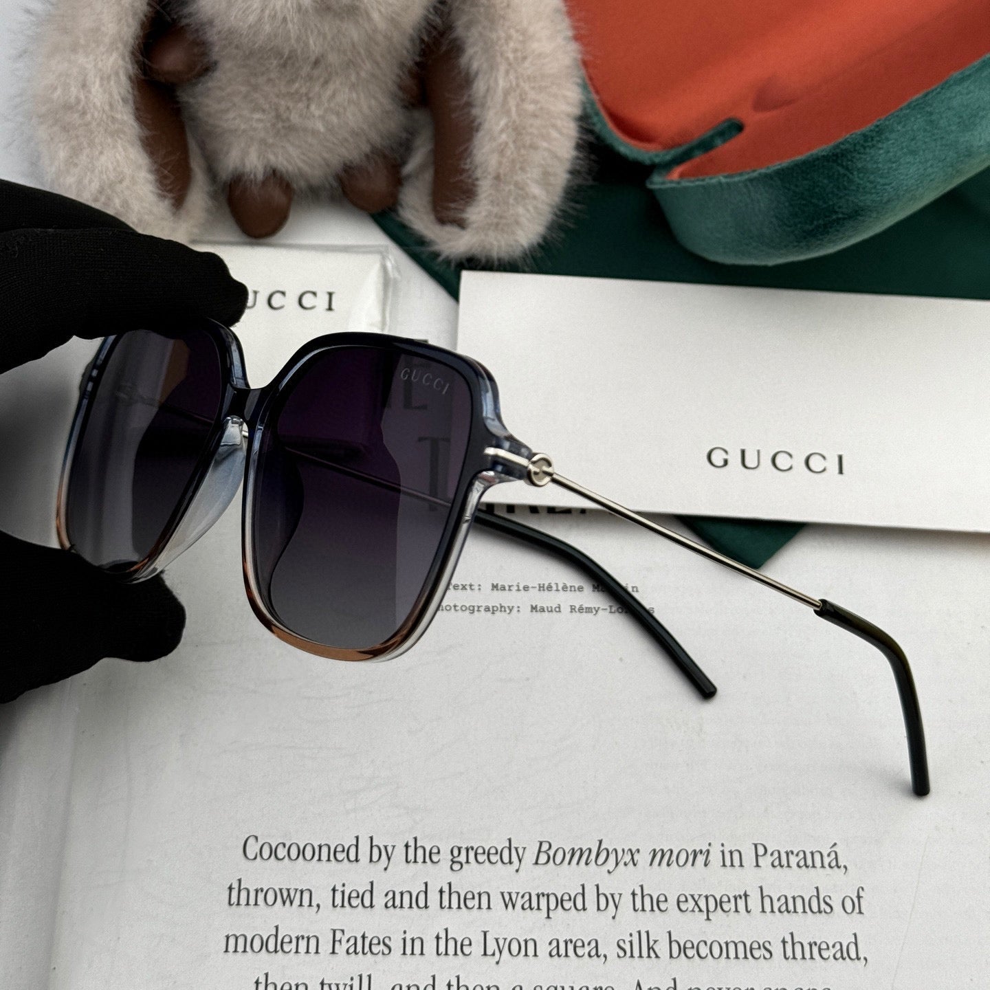 SQUARE FRAME SUNGLASSES G9747 IN ACETATE AND METAL - Smoke
